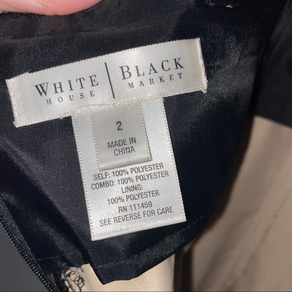 White House Black Market Lace Strapless Cocktail Dress Size 2 - Picture 9 of 10